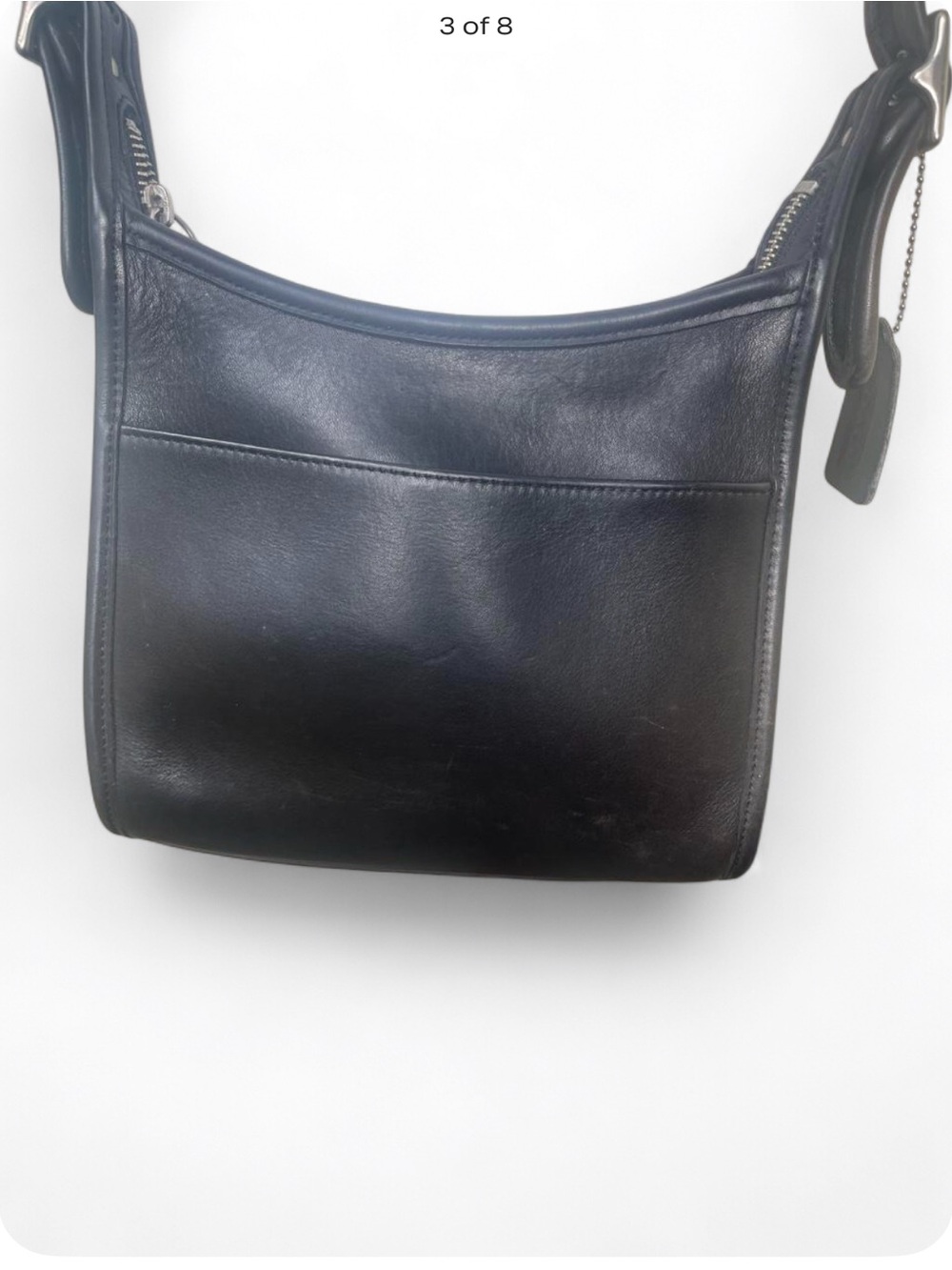 Vintage Coach Legacy Zip Black Shoulder Bag #9966 adjustable strap - Picture 3 of 6